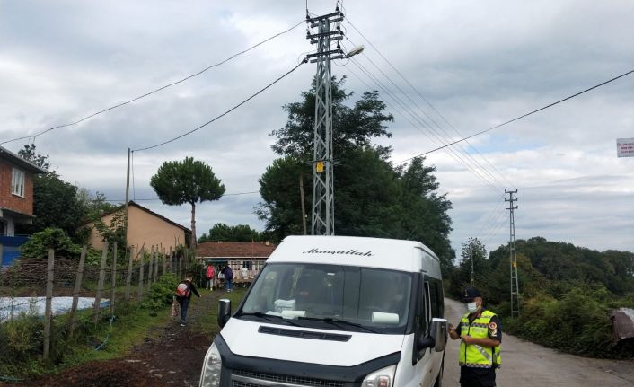 Samsun’da jandarma okul servislerini denetledi