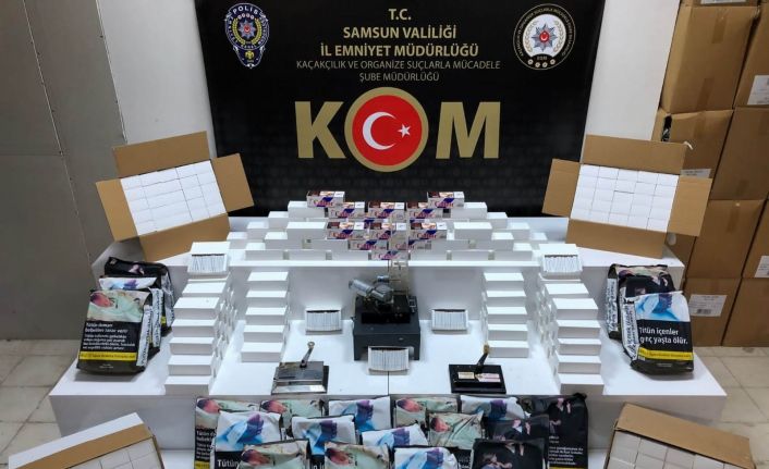 Samsun’da kaçak tütün mamulleri ele geçirildi