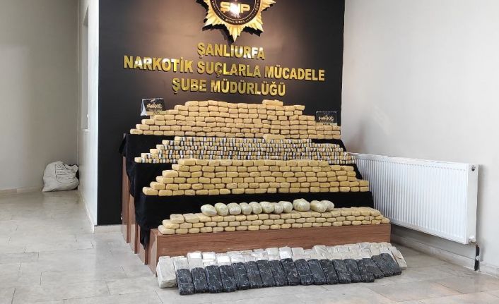 Şanlıurfa’da piyasa değeri 20 milyon lira olan 275 kilogram eroin ele geçirildi