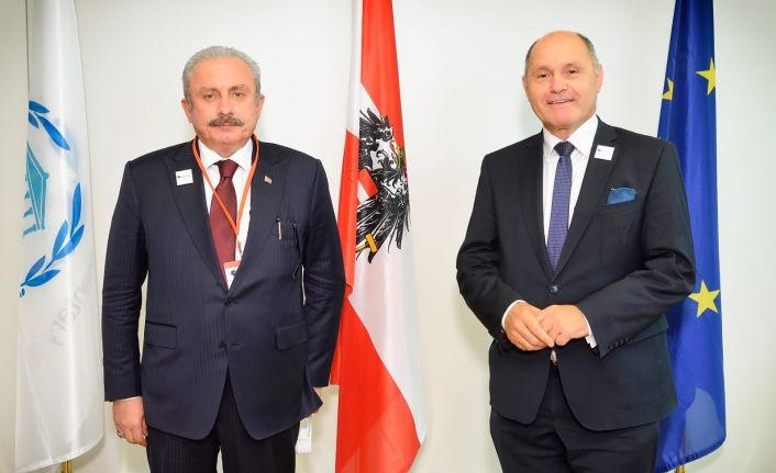 TBMM Başkanı Şentop, Avusturya’da Meclis Başkanı ve Parlamentolar Arası Birlik Başkanı ile bir araya geldi