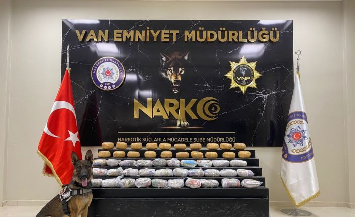 Van polisi bir kamyonda 52 kilo 200 gram toz esrar ele geçirdi