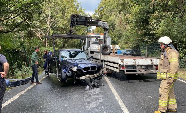 Yağış sonrası kayganlaşan yolda kaza: 3 yaralı