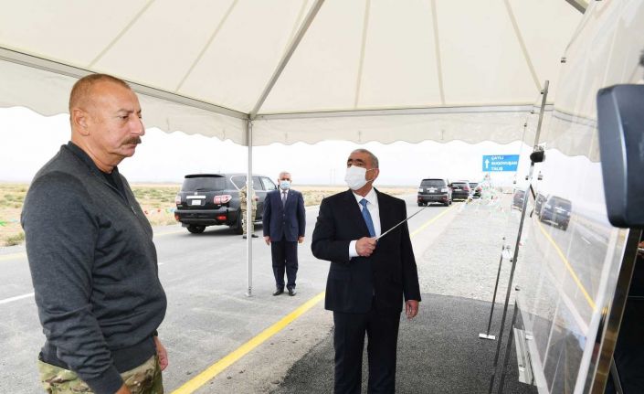 Azerbaycan Cumhurbaşkanı Aliyev, Terter ve Berde’yi ziyaret etti