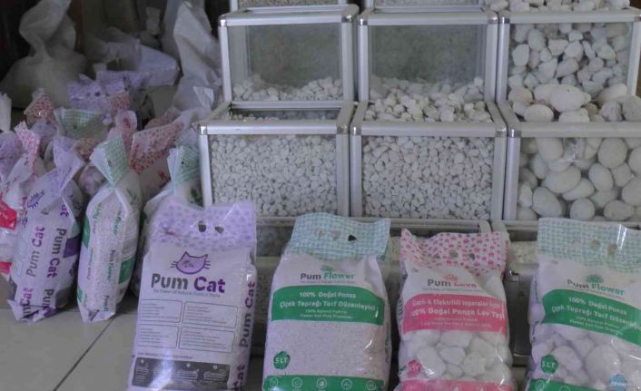 Beyaz altın olarak tabir edilen "bims" madenine talep her geçen gün artıyor