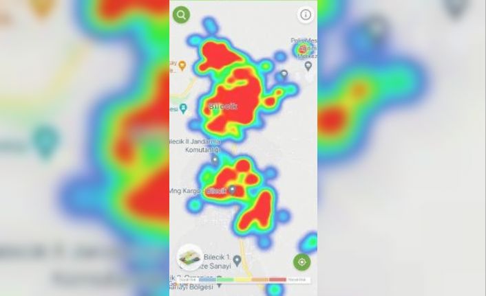 Bilecik kırmızıya büründü