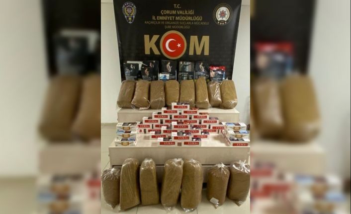 Çorum’da 14 bin 400 adet kaçak makaron ele geçirildi