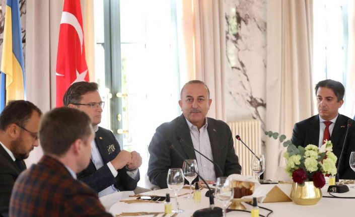 Dışişleri Bakanı Çavuşoğlu, Türk ve Ukraynalı iş adamlarıyla bir araya geldi