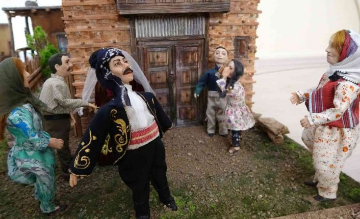 Emekli öğretmen, Türk örf ve adetlerini diorama sanatına aktarıyor