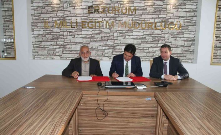 Erzurum İl Millî Eğitim Müdürlüğü ile Ebu İshak Vakfı İş Birliği Protokolü