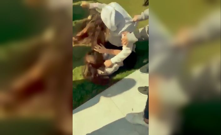 Lise öğrencisi genç kızların sosyal medya tartışması tekme tokat kavgaya dönüştü