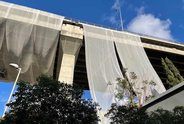 Ortaköy Viyadüğü’nde fileli önlem