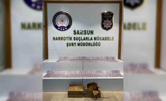 Samsun’da 5 bin 740 adet uyuşturucu hap ele geçirildi