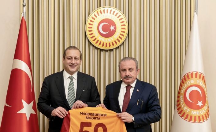 TBMM Başkanı Şentop, Galatasaray Kulübü Başkanı Elmas ile yöneticileri kabul etti