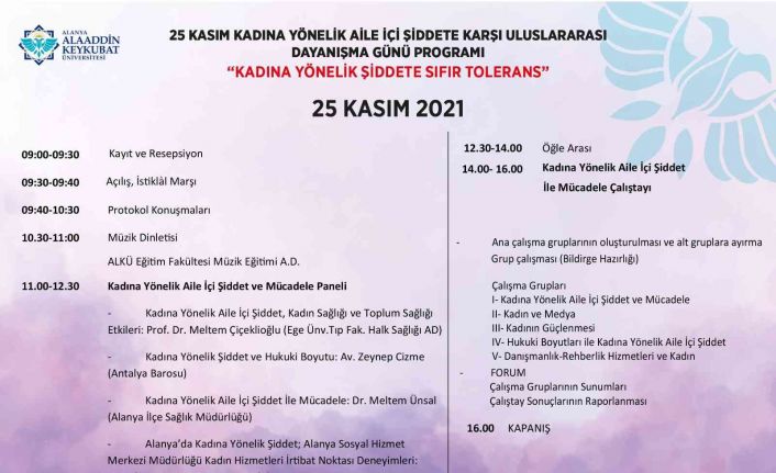 ALKÜ, kadına yönelik şiddette karşı panel ve çalıştay düzenliyor