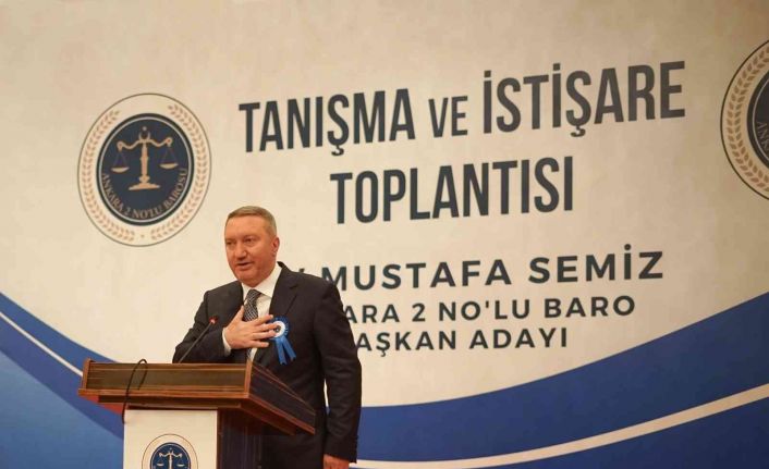 Ankara 2 No’lu Baro Başkan Adayı Mustafa Semiz meslektaşlarıyla bir araya geldi