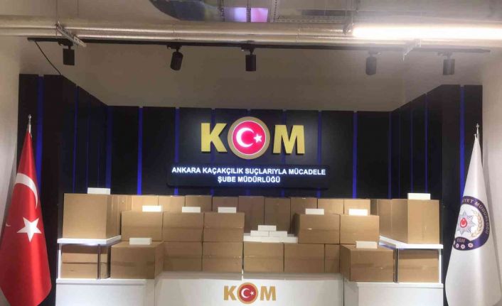 Ankara’da 4 milyon boş makaron ve 15 bin adet kozmetik ürün ele geçirildi