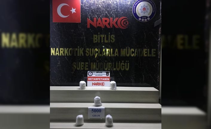 Bitlis’te 5 kilo metanfetamin ele geçirildi