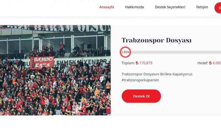 Es-Es’in Trabzonspor dosyası için başlattığı kampanya 170 bin liraya ulaştı