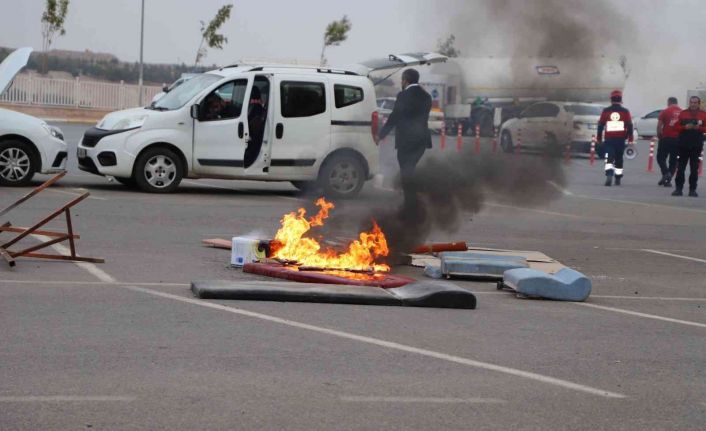 Hastanede gerçeği aratmayan tatbikat