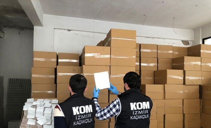 İzmir’de kaçakçılık baskınları: 1 tır ve 5 kamyon kaçak ürün ele geçirildi