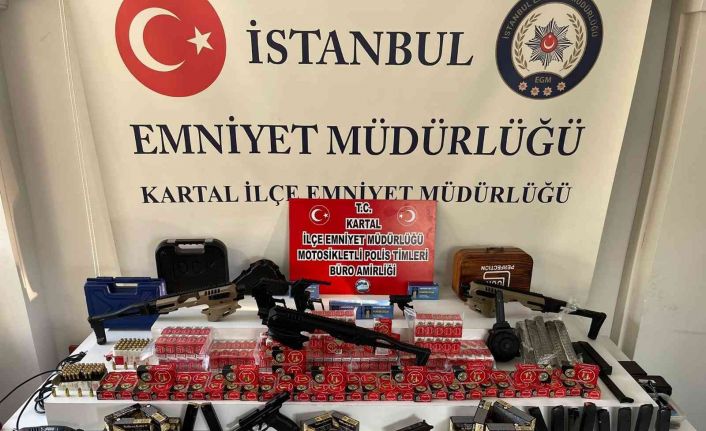 Kartal’da baskın yapılan depodan cephanelik çıktı