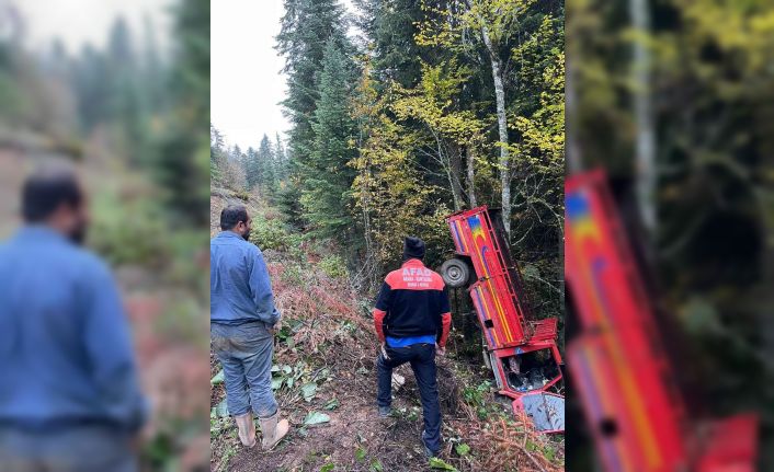 Kontrolden çıkan kamyonet ormanlık alana uçtu: 1’i bebek 5 yaralı