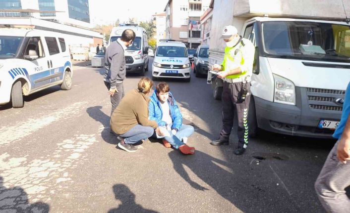 Motosiklet sürücüsü yaralandı