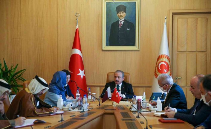TBMM Başkanı Şentop, Katar Şura Meclisi Başkan Yardımcısı Hamda Bint Hassan Al-Sulaiti’yi kabul etti