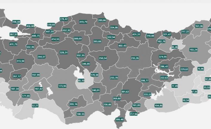 Turizm Kenti Antalya vaka sayısı en düşük 7 ilden birisi