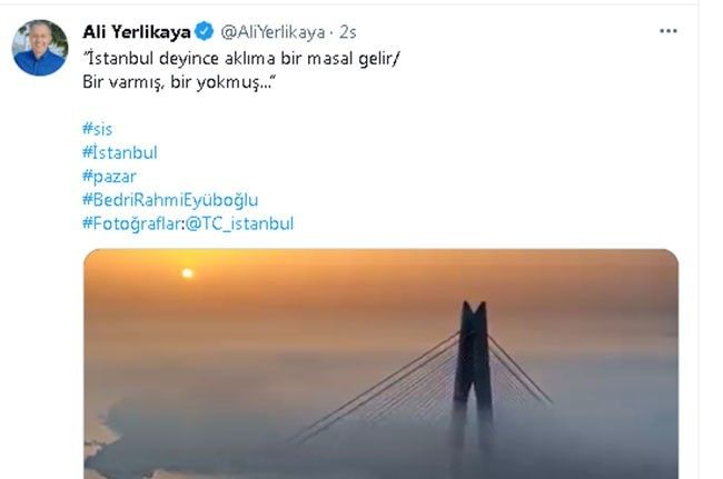 Vali Yerlikaya’dan masalsı sis paylaşımı