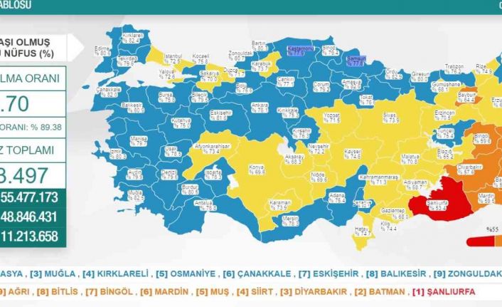 Zonguldak, vaka sayısı en çok düşen il olmasına rağmen Türkiye ikincisi