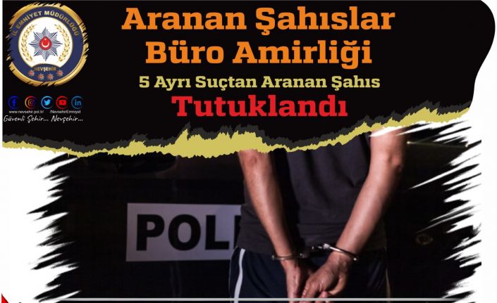 5 ayrı suçtan aranan şahıs polisten kaçamadı