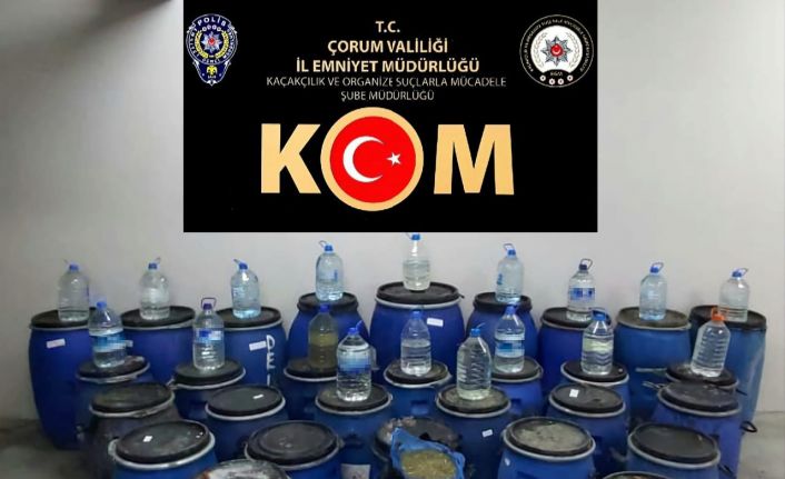 Çorum’da polisten kaçak içki operasyonu