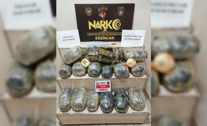 Erzincan’da 56 kilo uyuşturucu ele geçirilerek 5 kişi tutuklandı