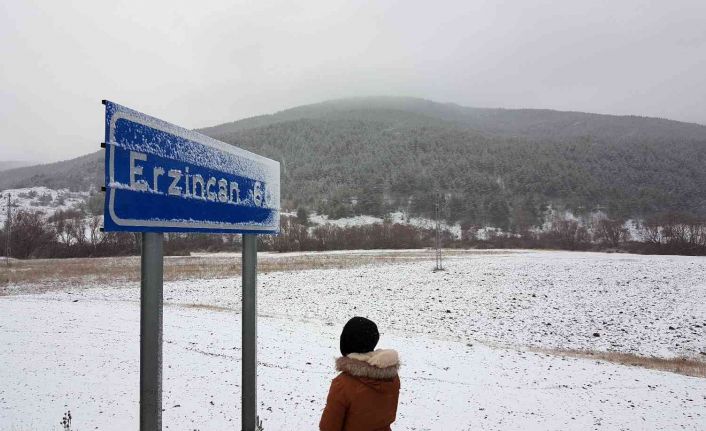 Erzincan’da kar yağışı
