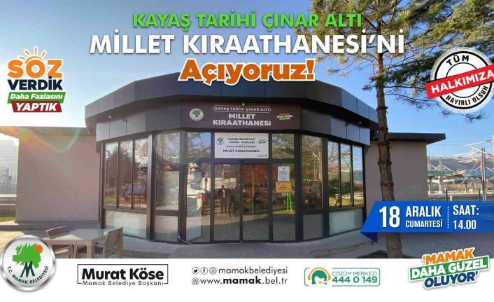 Mamak’taki Kayaş Tarihi Çınar Altı Millet Kıraathanesi açılış için gün sayıyor