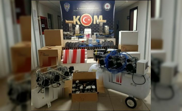 Polisten kaçak sigara üreticilerine operasyon: 1 gözaltı