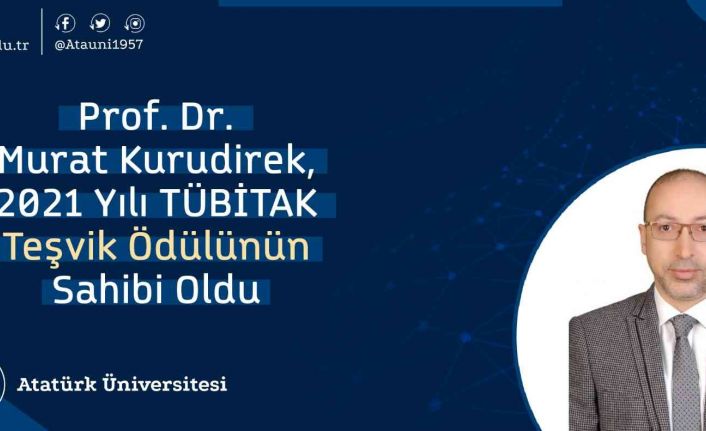 Prof. Dr. Murat Kurudirek, 2021 Yılı TÜBİTAK teşvik ödülünün sahibi oldu