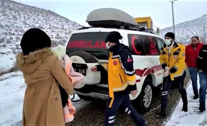 112 Acil Sağlık ekipleri açık kalp ameliyatı olan bebek için seferber oldu