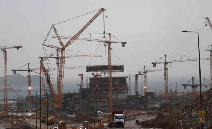 Akkuyu NGS’nin 1’nci güç ünitesine iç koruma kabuğunun 5. katmanı kuruldu