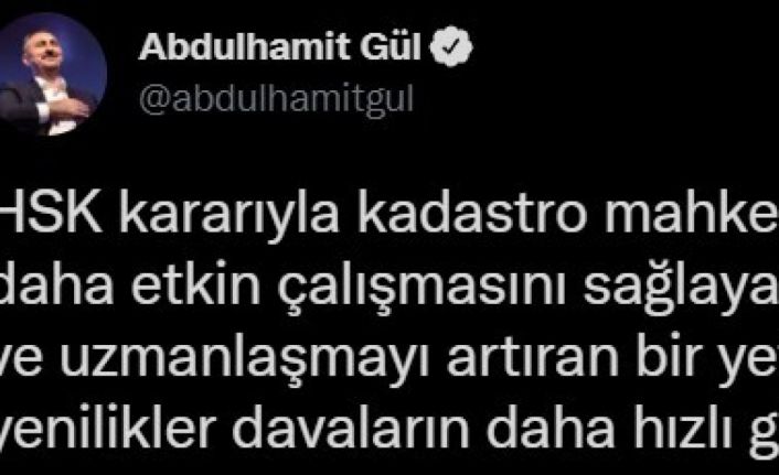 Bakan Gül: "İnsan Hakları Eylem Planımızda yer verdiğimiz bir hedef daha hayata geçti"