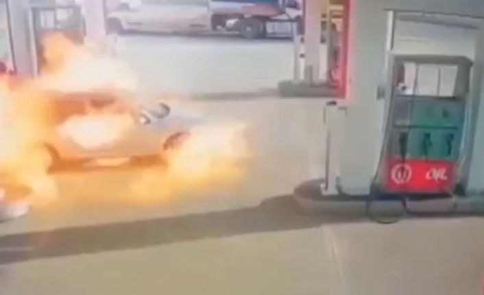 Batman’da benzinlikte faciadan dönüldü, alev alan araçtan canlarını son anda kurtardılar