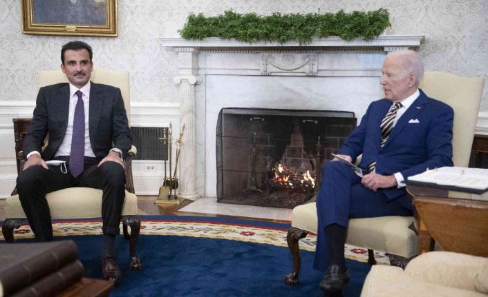 Biden, Beyaz Saray’da Katar Emiri Al Sani ile bir araya geldi