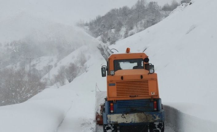 Bitlis’te tipi ve fırtınaya rağmen köy yolları açılıyor