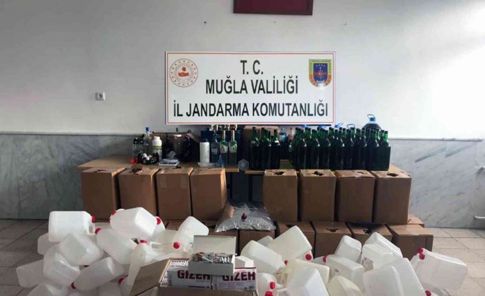 Datça’da kaçak içki operasyonu