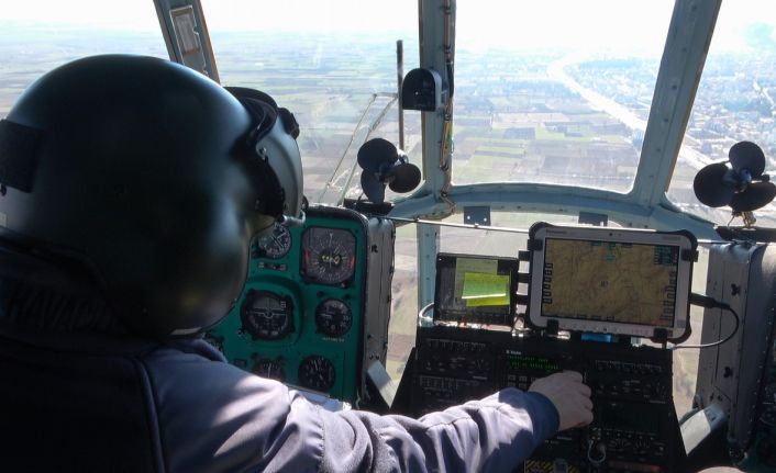 Denizli’nin trafiği havadan denetlendi