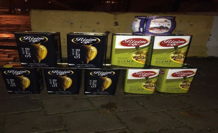 Hırsızlar 40 bin TL değerinde sanayi kablosu ve 47 litre zeytinyağıyla yakalandı
