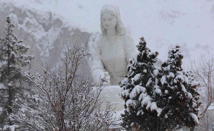 Van’da kar yağışı kartpostallık görüntüler oluşturdu