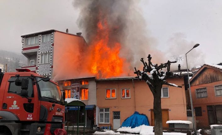 Yenice’deki yangında 3 ev ve 1 iş yeri alevlere teslim oldu