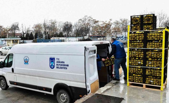 ABB, Mersinli limon üreticilerinden alınan limonları Başkentte sosyal yardım alan ailelere ulaştırdı